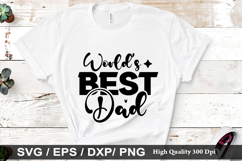 World&#039;s Best Dad SVG - Father&#039;s Day Design Product Image 1