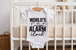 World&#039;s Cutest Alarm Clock SVG | Baby SVG | Newborn SVG Product Image 2