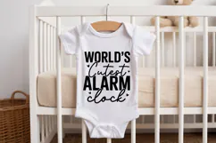 World's Cutest Alarm Clock SVG | Baby SVG | Newborn SVG Product Image 2