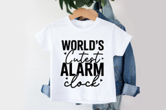 World&#039;s Cutest Alarm Clock SVG | Baby SVG | Newborn SVG Product Image 3