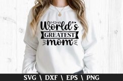 World’s Greatest Mom SVG - Mother&#039;s Day Design Product Image 1