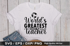 World s greatest teacher SVG - Teacher Design Product Image 1