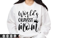 World's okayest mom - Mother's Day SVG Design Product Image 1