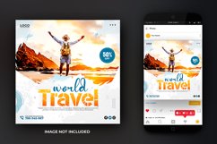 World Travel and Tours Adventure Holiday Social Media Design Product Image 2