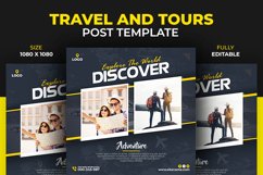 World Travel and Tour Adventure Holiday Post Design Template Product Image 1