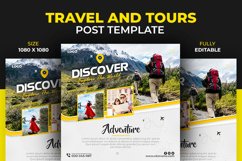 World Travel or Tour Adventure Holiday Social Media Template Product Image 1