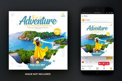 World Travel and Tours Social Media Post Design Template Product Image 2