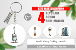 Weary Utensils Keychain Product Image 1