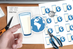 World with Milk Glass Sticker Product Image 1