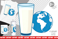 World with Milk Glass Clipart Product Image 1