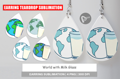 Earring World with Milk Glass Product Image 1