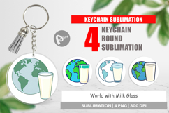 Keychain World with Milk Glass Product Image 1