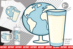 World with Milk Glass Clipart Product Image 1