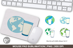 Mouse Pad World with Milk Glass Product Image 1