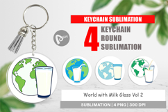 Keychain World with Milk Glass Product Image 1