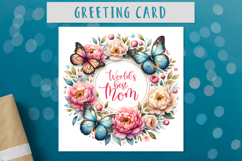 Worlds best mom card Mothers day card sublimation