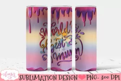 World's best mum tumbler wrap for sublimation Product Image 2