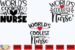 World's Coolest Nurse SVG | Nurse SVG | Nurse Life SVG | PNG Product Image 3