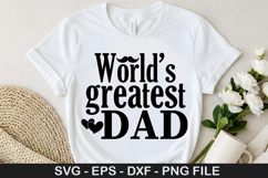 Father&#039;s Day SVG Design - Worlds greatest father Product Image 3