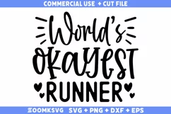 World's okayest runner SVG | Fitness SVG Cut File Product Image 1