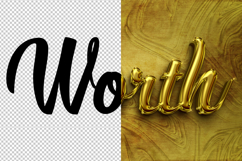 Worth 3D editable text effect Product Image 2