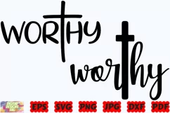Worthy SVG | Religious SVG | Christian SVG | Jesus SVG | PNG Product Image 2