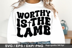 Worthy is the lamb - Christian Easter SVG Design Product Image 1