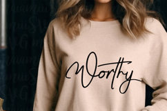 Worthy SVG | Inspirational Quote SVG | Self Love Cut File fo Product Image 2