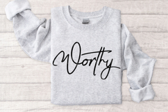 Worthy SVG | Inspirational Quote SVG | Self Love Cut File fo Product Image 3