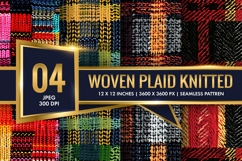 Woven Plaid Knitted Pattern Digital Paper Product Image 1