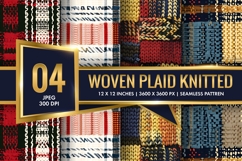 Woven Plaid Knitted Pattern Digital Paper Product Image 1