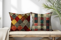 Woven Plaid Knitted Pattern Digital Paper Product Image 2