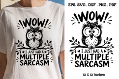 Wow I Just Had A Multiple Sarcasm Funny Owl Quote SVG Product Image 1