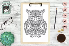 Owl SVG file, Owl Mandala SVG, Owl cut file, Owl vector Product Image 8