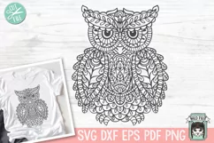Owl SVG file, Owl Mandala SVG, Owl cut file, Owl vector Product Image 2