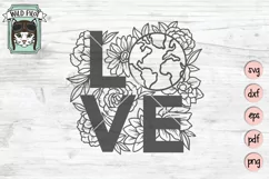 Love the Earth, Earth Day SVG Cut File Product Image 1