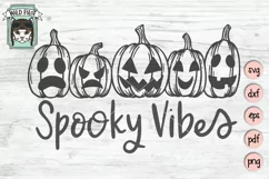 Jack O Lantern SVG, Spooky Vibes SVG, Pumpkin SVG, Halloween Product Image 1