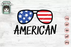 American Flag Sunglasses SVG Cut File, 4th of July SVG Product Image 1
