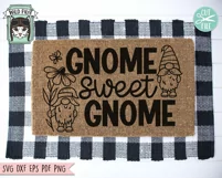 Gnome SVG File, Gnome Sweet Gnome SVG, Home Sweet Home SVG Product Image 2