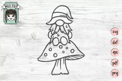 Gnome Mushroom SVG, Gnome SVG Cut File, Mushroom SVG File Product Image 1