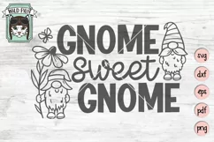 Gnome SVG File, Gnome Sweet Gnome SVG, Home Sweet Home SVG Product Image 1