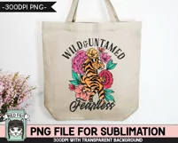 Tiger Sublimation Design PNG File, Motivational PNG File Product Image 3