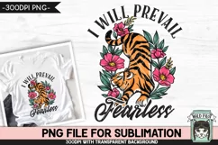 Tiger Sublimation Design PNG File, Motivational PNG File Product Image 1