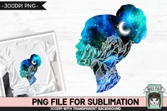 Galaxy PNG Sublimation, Girl Power, Feminist, Strong Woman Product Image 1