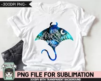 Galaxy PNG Sublimation, Manta PNG, Celestial PNG, Space PNG Product Image 2