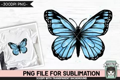 Monarch Butterfly Sublimation PNG, Diabetes PNG, Watercolor Product Image 1