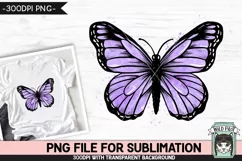 Monarch Butterfly Sublimation PNG, Lupus PNG, Watercolor PNG Product Image 1