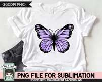 Monarch Butterfly Sublimation PNG, Lupus PNG, Watercolor PNG Product Image 2