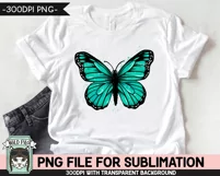 Monarch Butterfly Sublimation PNG, Ovarian Cancer, Anxiety Product Image 2