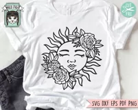 Sun SVG, Summer SVG, Beach SVG, Sunshine SVG, Floral Sun SVG Product Image 2